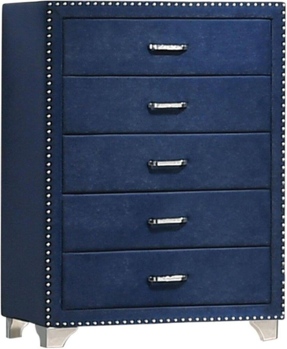 Melody Pacific Blue Upholstered Panel Bedroom Set
