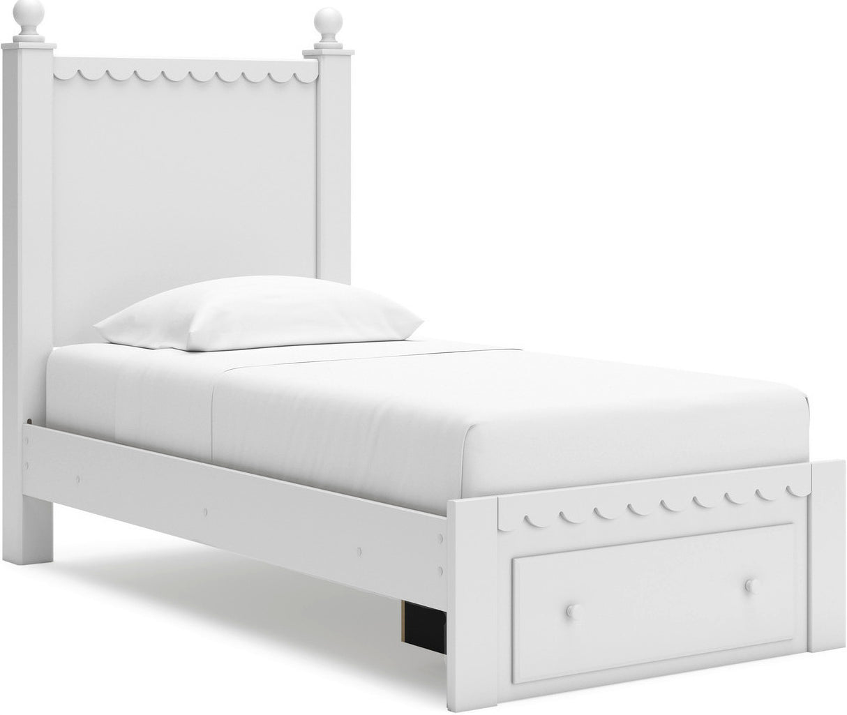 Mollviney Youth Panel Storage Bedroom Set In White