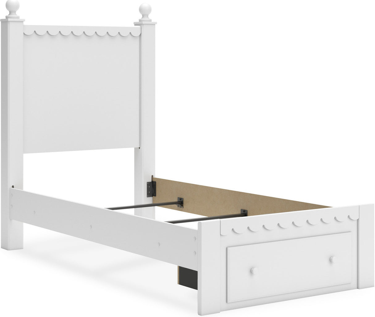 Mollviney Youth Panel Storage Bedroom Set In White