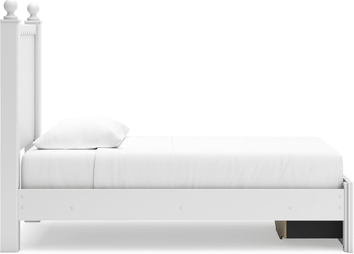 Mollviney Youth Panel Storage Bedroom Set In White