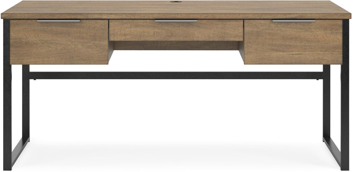 Montia 67 Inch Home Office Desk Set In Light Brown