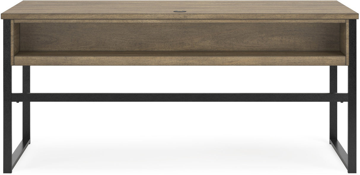 Montia 67 Inch Home Office Desk Set In Light Brown