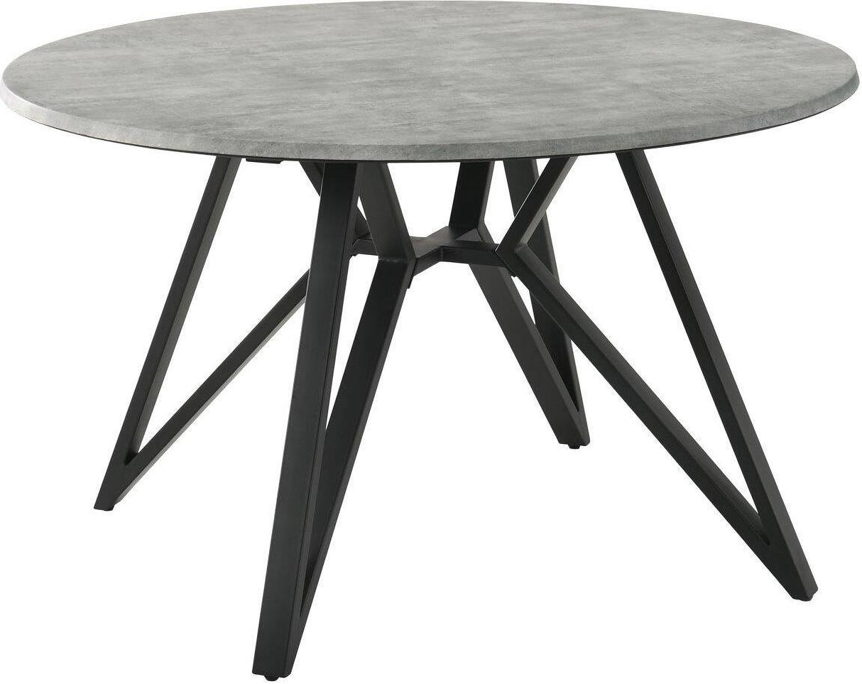 Neil Concrete And Gunmetal Dining Room Set