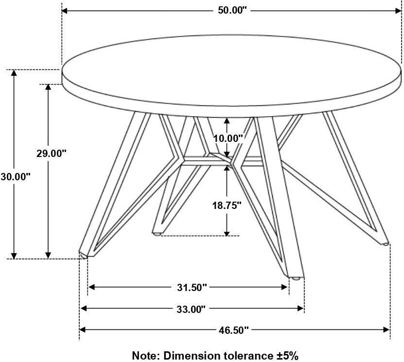 Neil Concrete And Gunmetal Dining Room Set