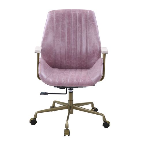 Hamilton Pink Top Grain Leather Office Chair