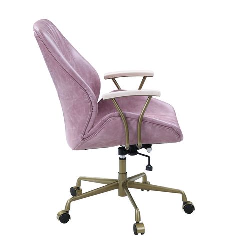 Hamilton Pink Top Grain Leather Office Chair
