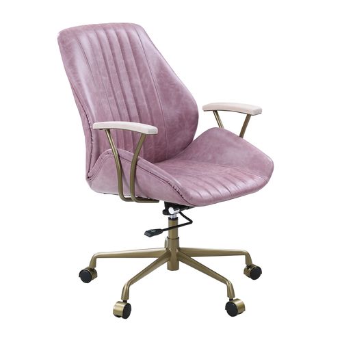 Hamilton Pink Top Grain Leather Office Chair