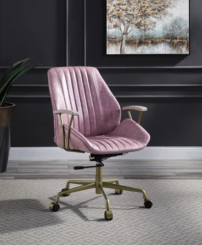 Hamilton Pink Top Grain Leather Office Chair