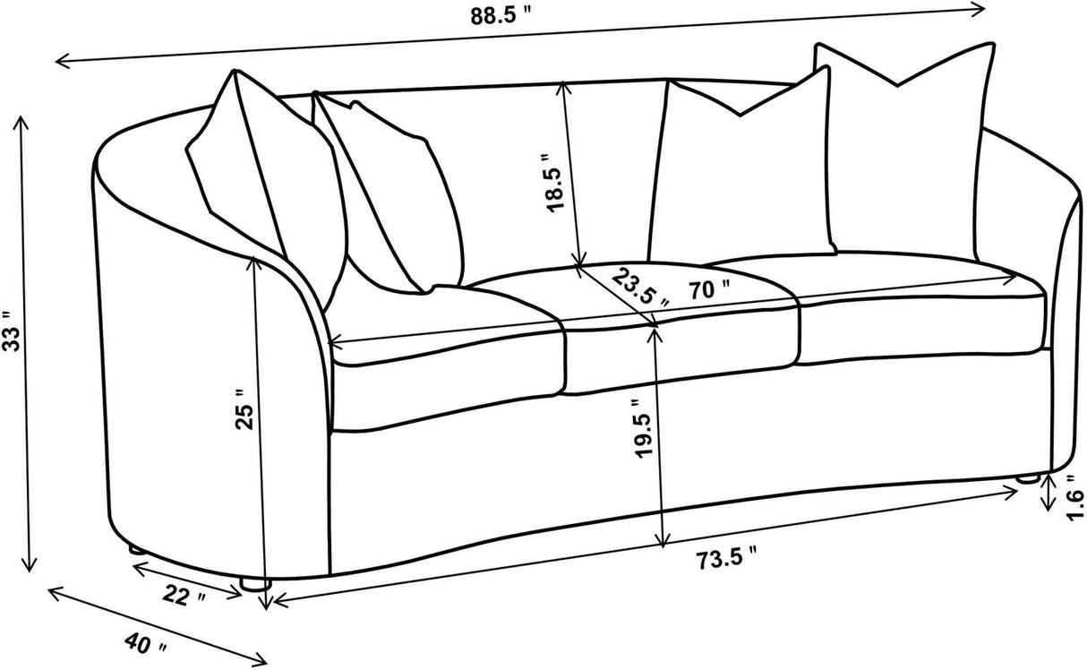 Rainn Latte Upholstered Living Room Set