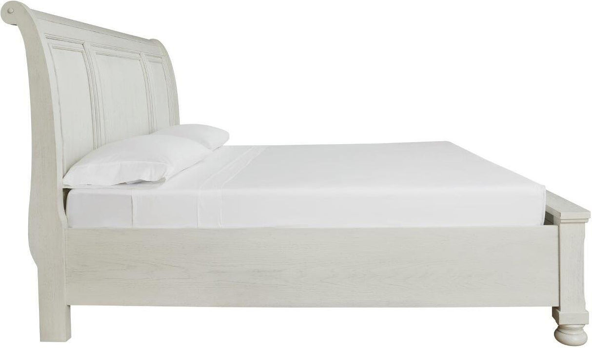 Robbinsdale Antique White Sleigh Storage Bedroom Set
