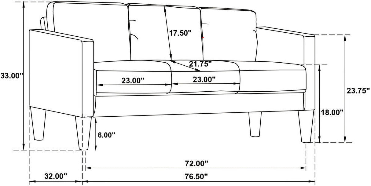 Ruth Living Room Set In Black