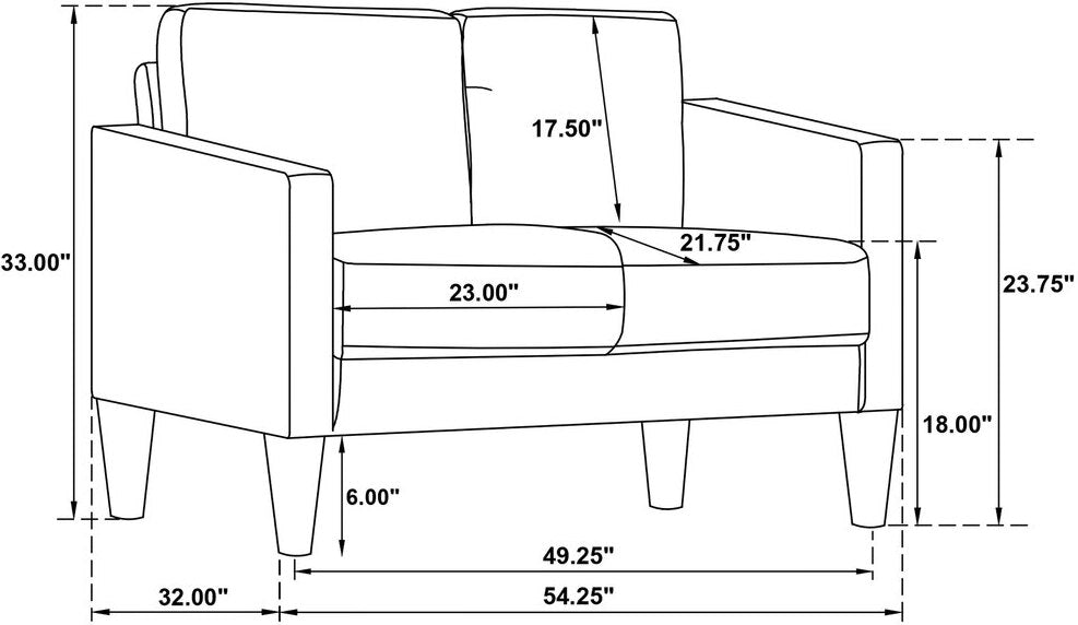 Ruth Living Room Set In Black