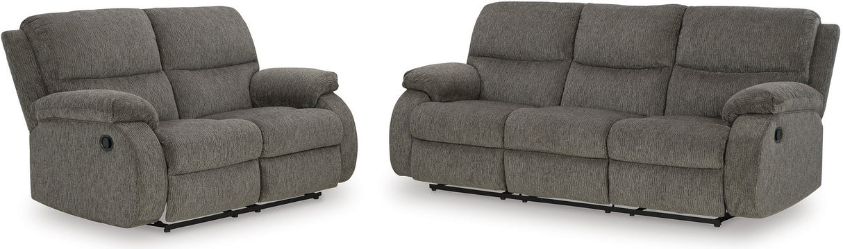 Scranto Reclining Living Room Set In Brindle