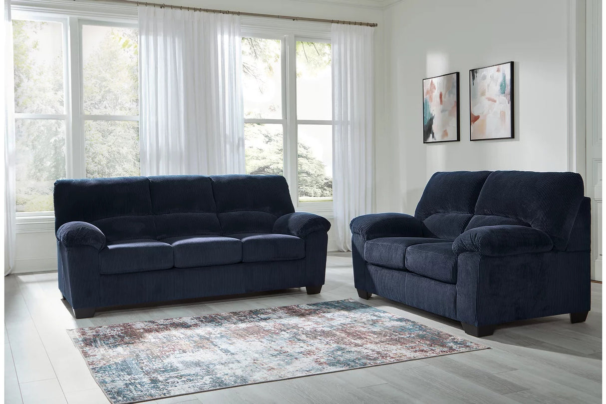 SimpleJoy Living Room Set In Navy