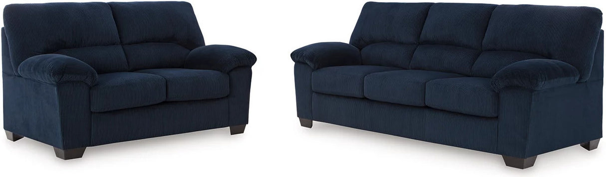 SimpleJoy Living Room Set In Navy