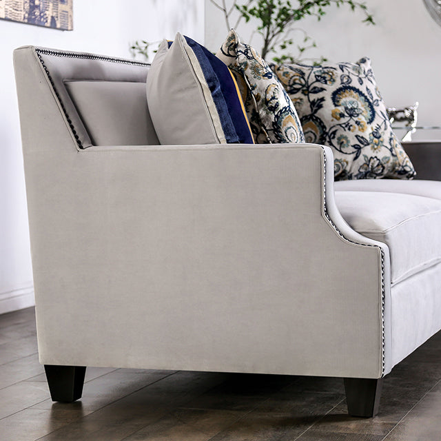 Montecelio Light Gray/Navy Loveseat