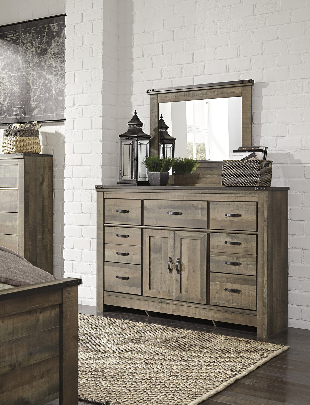 Trinell Brown Youth Bookcase Storage Bedroom Set