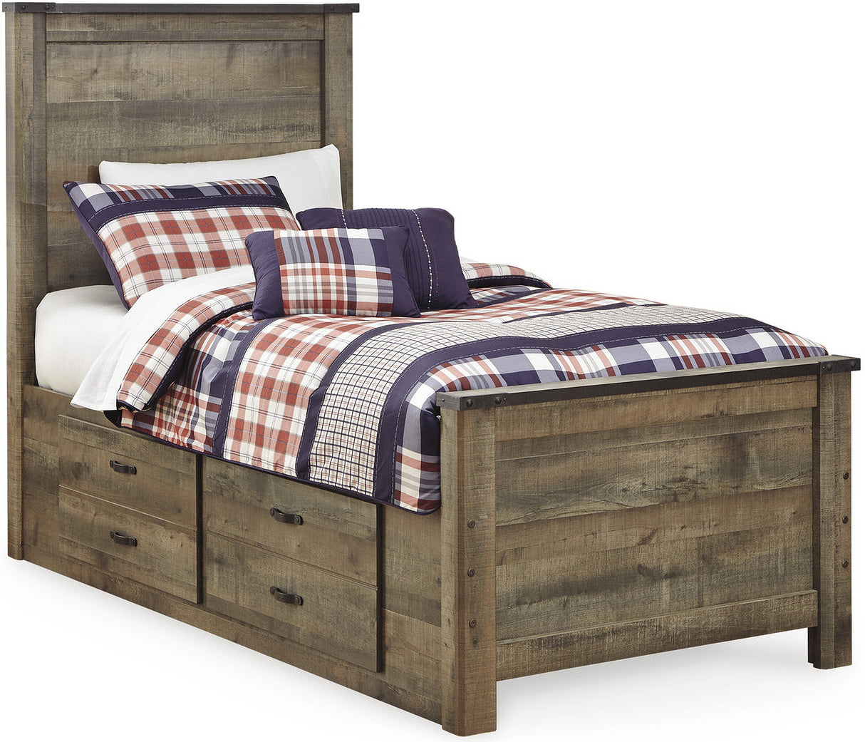 Trinell Brown Youth Panel Bedroom Set with Drawer Storage