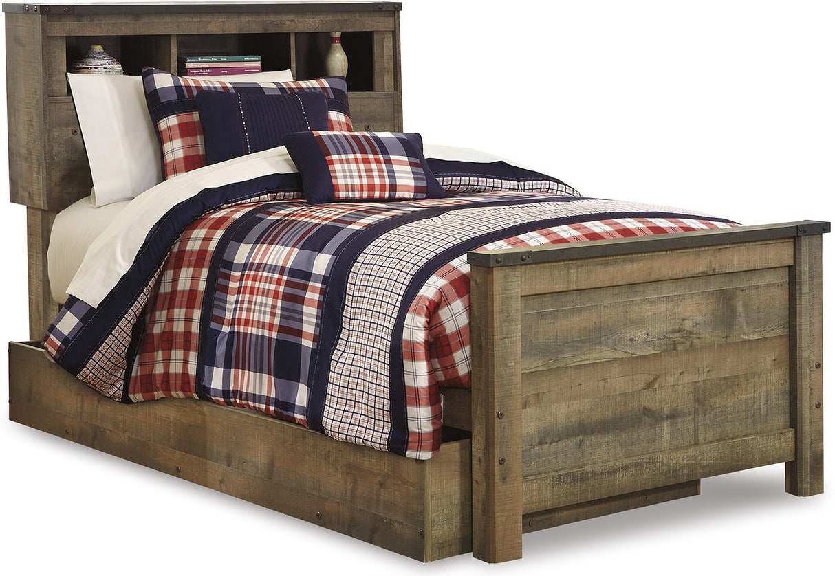 Trinell Brown Youth Storage Bookcase Bedroom Set