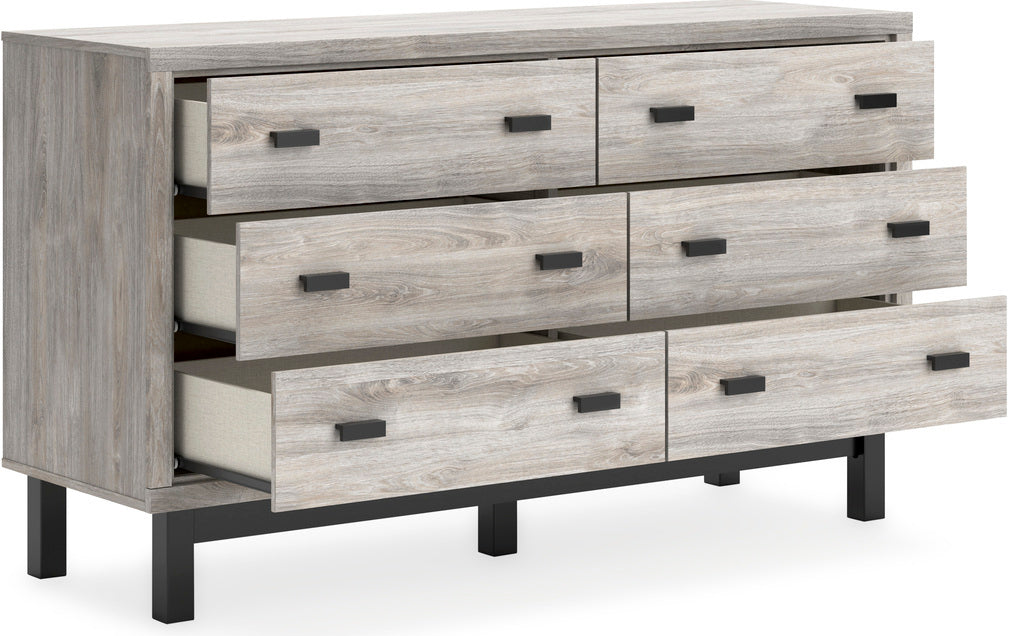 Vessalli Gray Panel Bedroom Set With Extensions