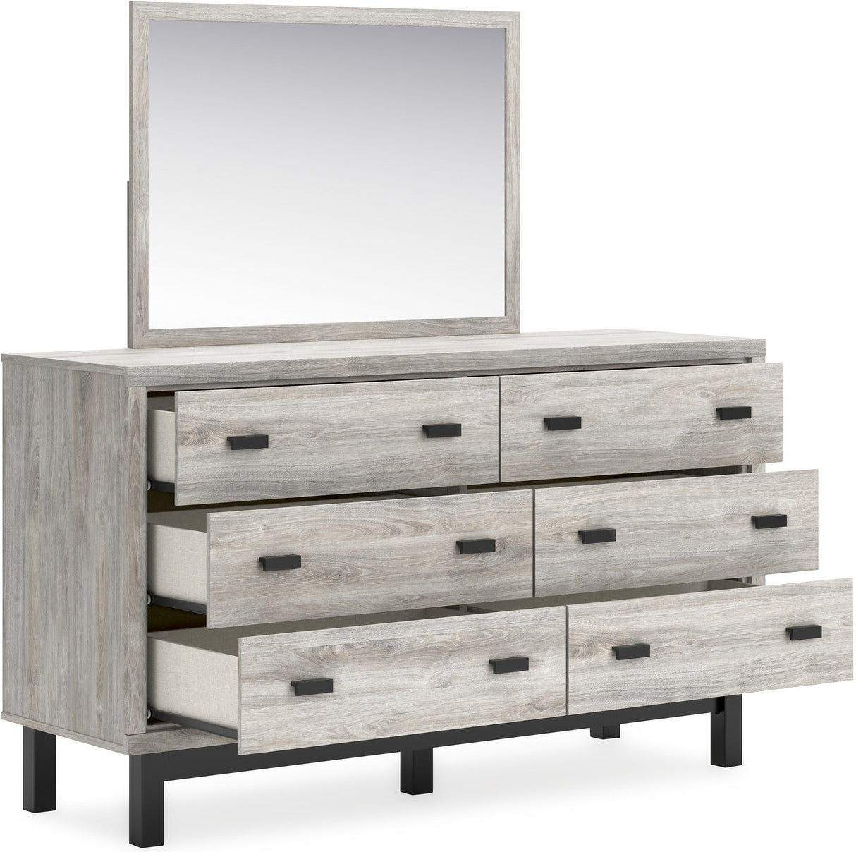 Vessalli Gray Panel Bedroom Set With Extensions