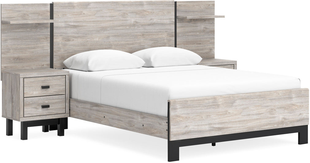 Vessalli Gray Panel Bedroom Set With Extensions