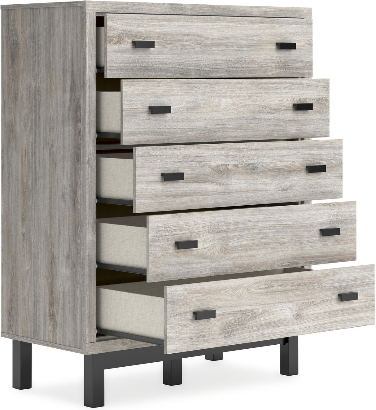 Vessalli Gray Panel Bedroom Set With Extensions