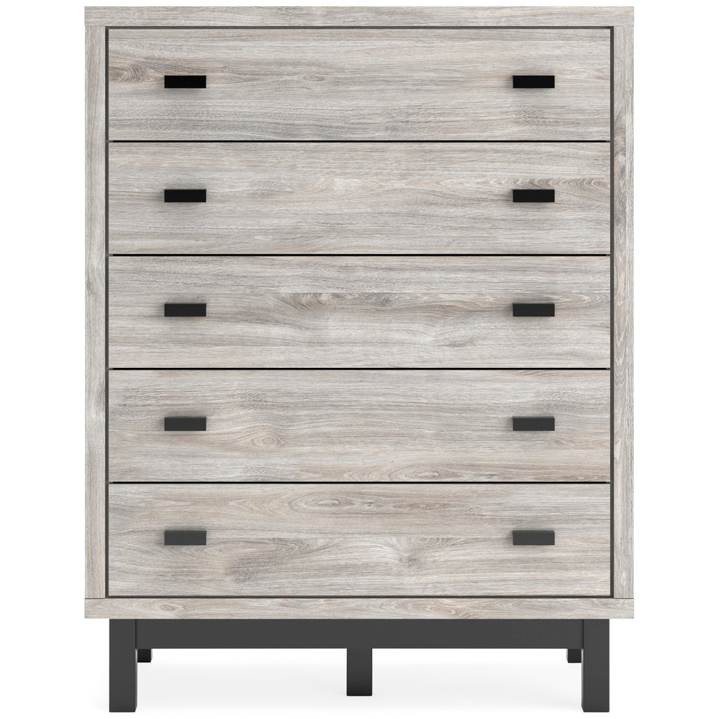 Vessalli Panel Bedroom Set In Gray
