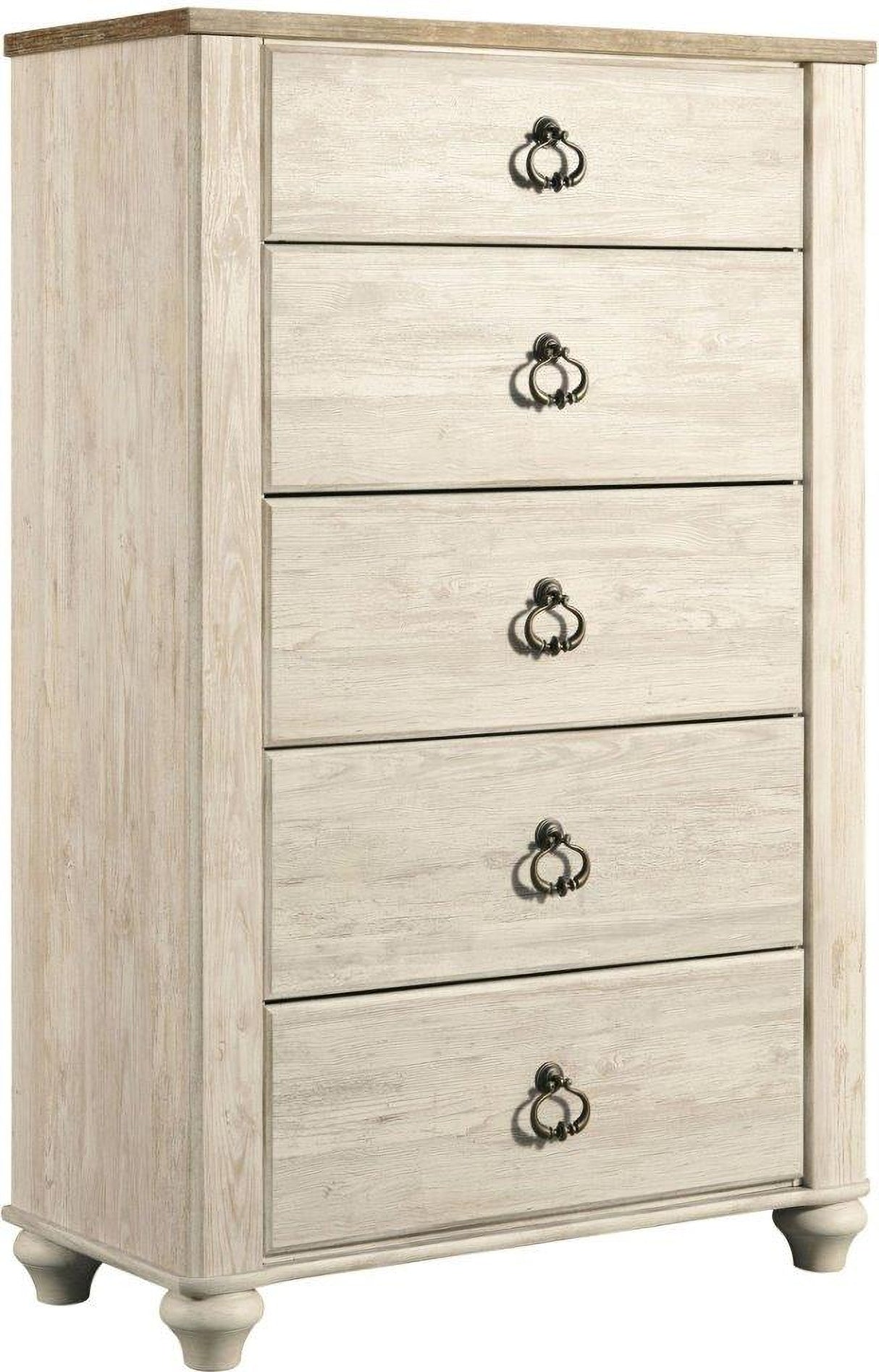 Willowton Whitewash Youth Panel Bedroom Set