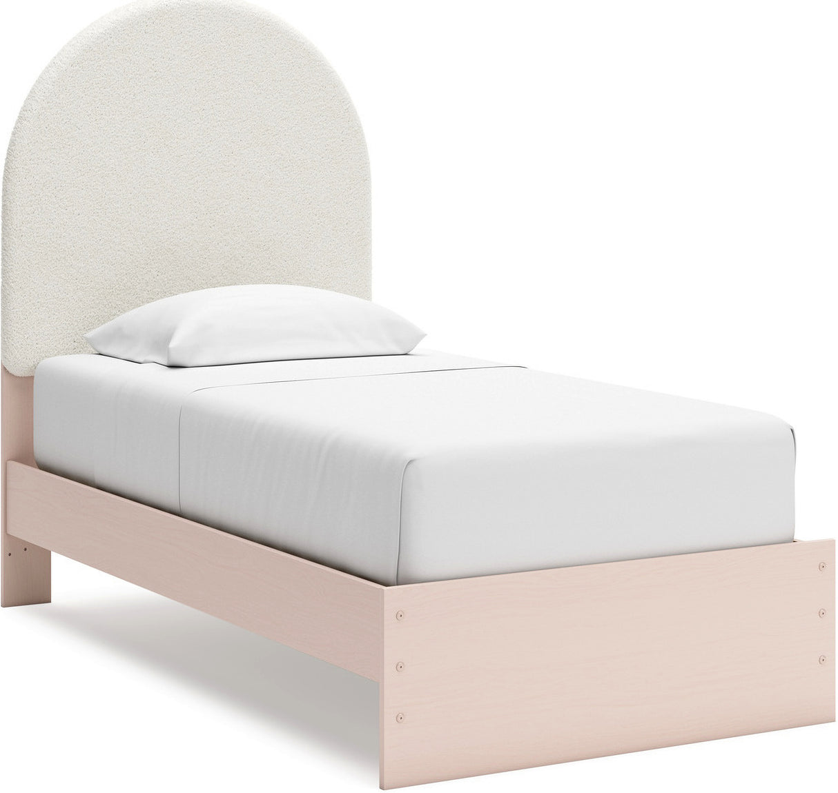 Wistenpine Youth Upholstered Panel Bedroom Set In Blush