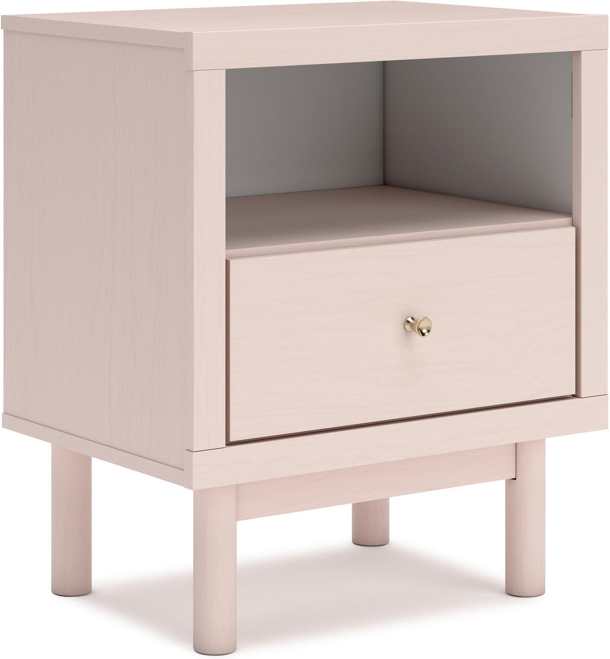 Wistenpine Youth Upholstered Panel Bedroom Set In Blush