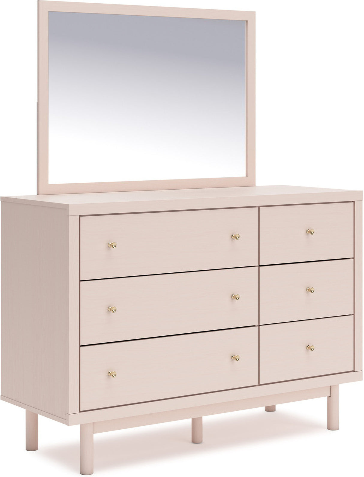 Wistenpine Youth Upholstered Panel Bedroom Set In Blush