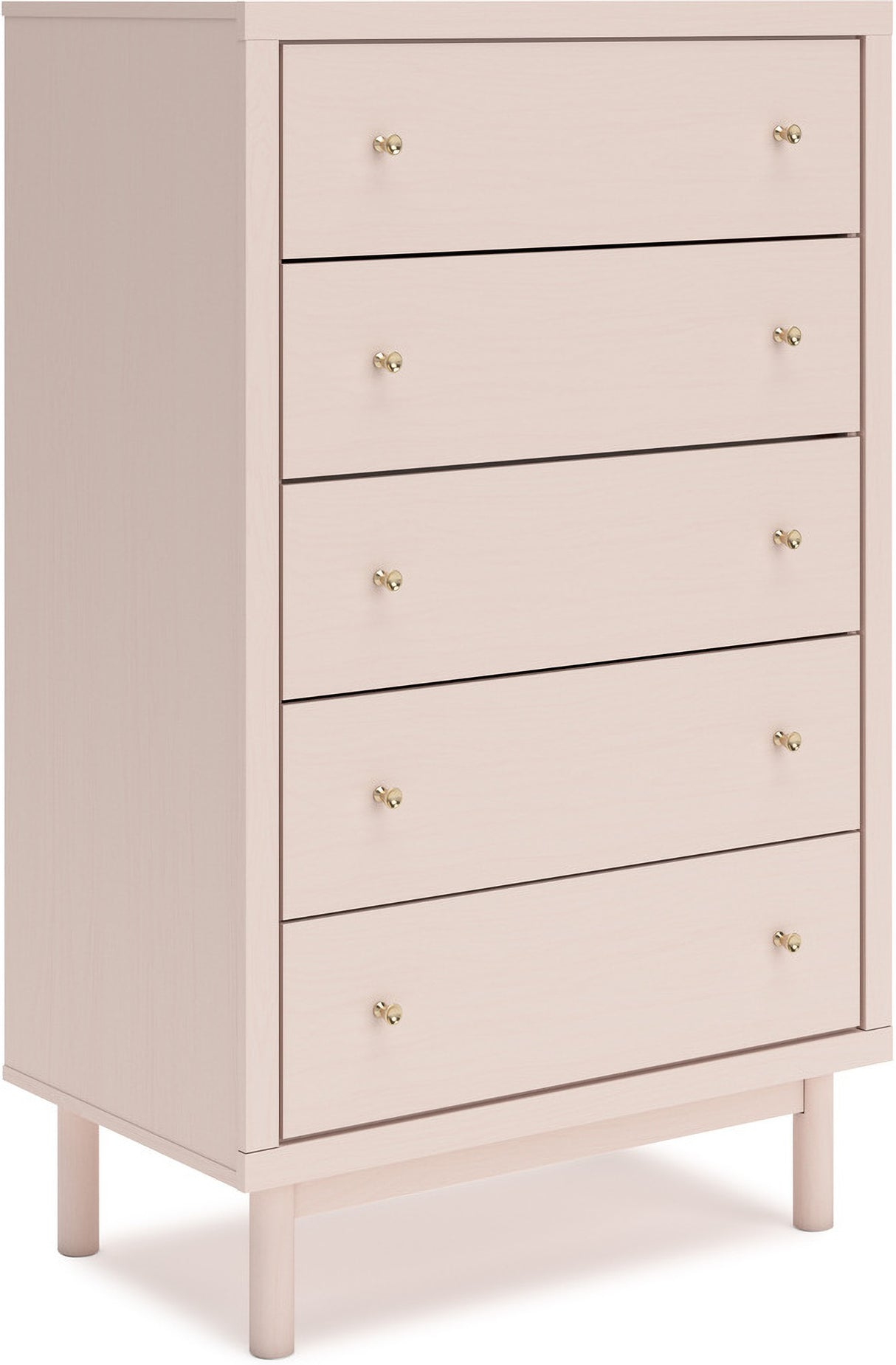 Wistenpine Youth Upholstered Panel Bedroom Set In Blush