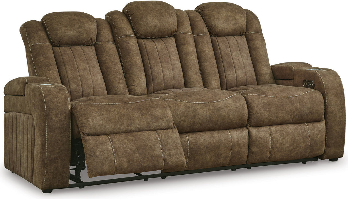 Wolfridge Power Reclining Living Room Set In Brindle