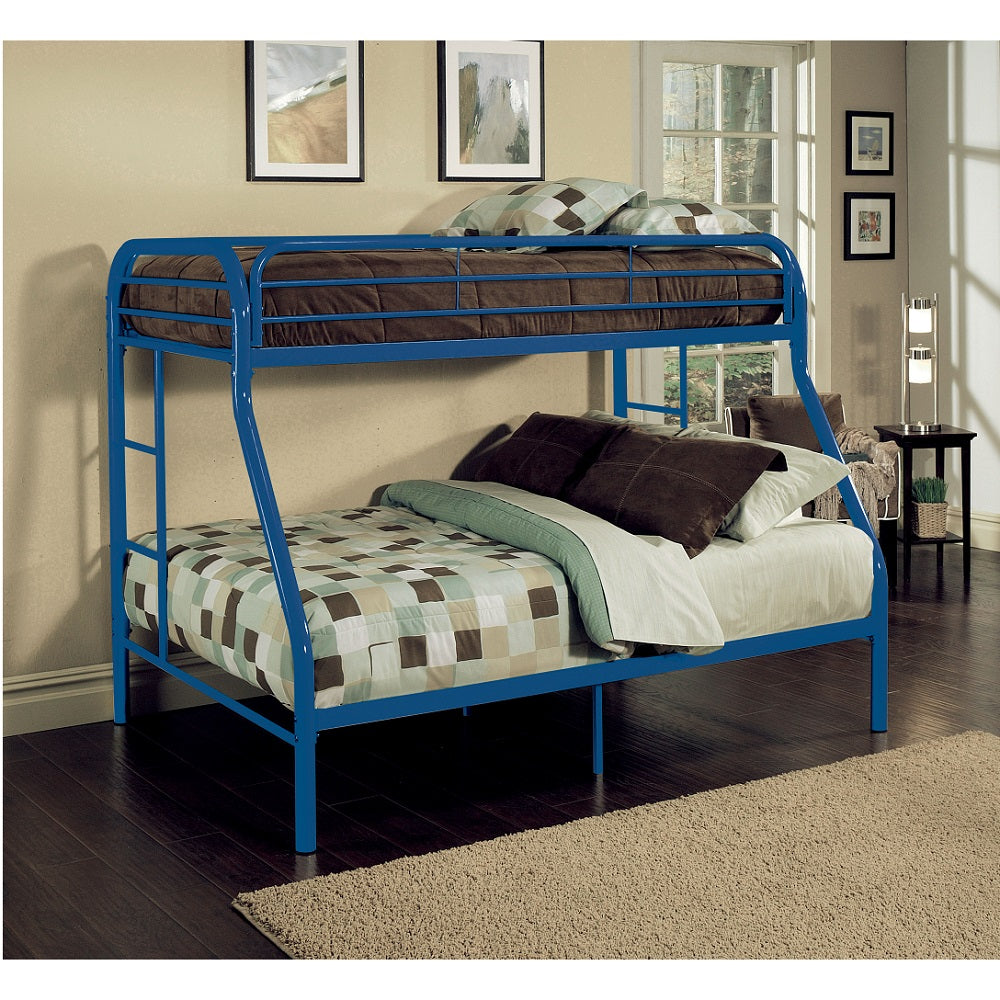Tritan Blue Finish Twin/Full Bunk Bed