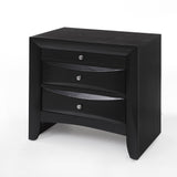 Ireland Black Finish Nightstand