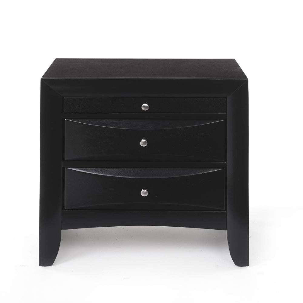 Ireland Black Finish Nightstand