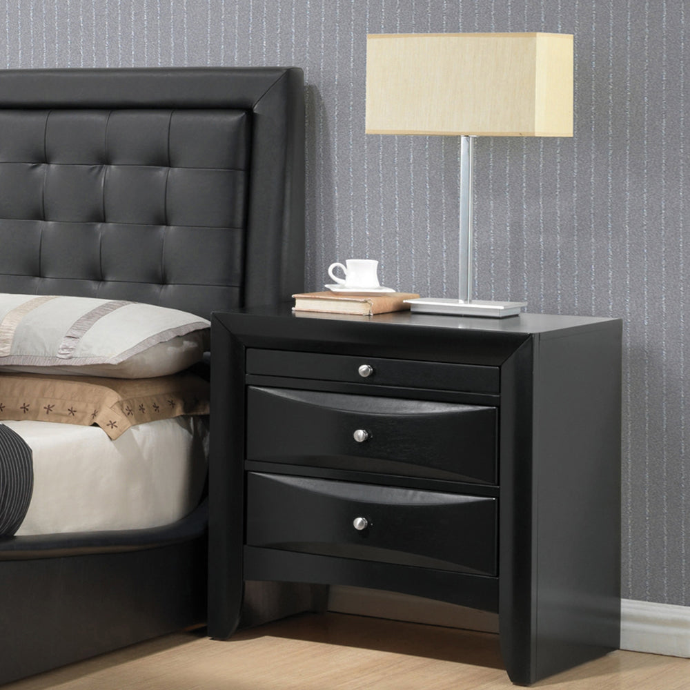 Ireland Black Finish Nightstand