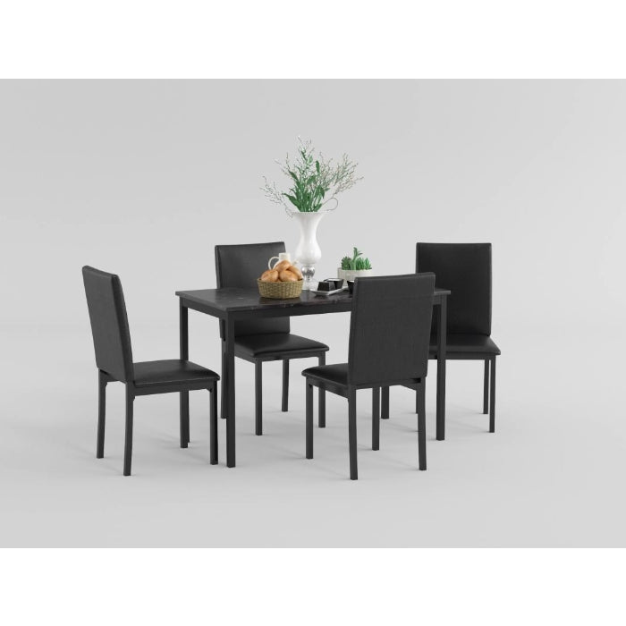Tempe Black Marble-Top Dining Table