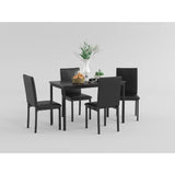 Tempe Black Marble-Top Dining Table