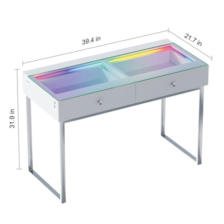 Alice RGB Vanity Desk Pro - 2 Storage Drawers