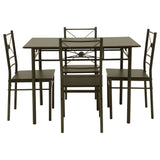 Anna 5-Piece Rectangular Dining Set Dark Bronze