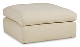 Elyza Linen Oversized Accent Ottoman