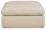 Elyza Linen Oversized Accent Ottoman