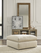 Elyza Linen Oversized Accent Ottoman