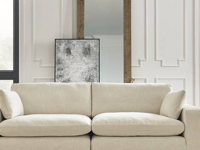 Elyza Linen 2-Piece Sectional Loveseat