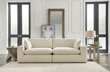 Elyza Linen 2-Piece Sectional Loveseat