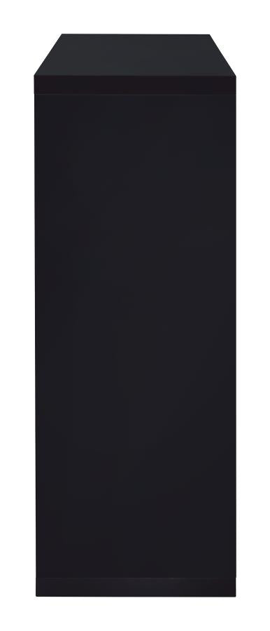 Prescott Rectangular 2-Shelf Bar Unit Glossy Black