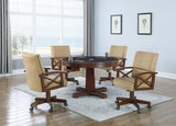Marietta Tobacco Round Dining And Billiard Poker Game Table