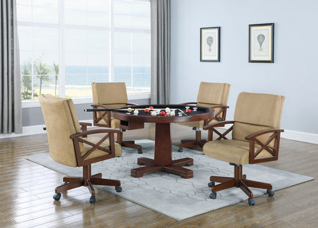 Marietta Tobacco Round Dining And Billiard Poker Game Table